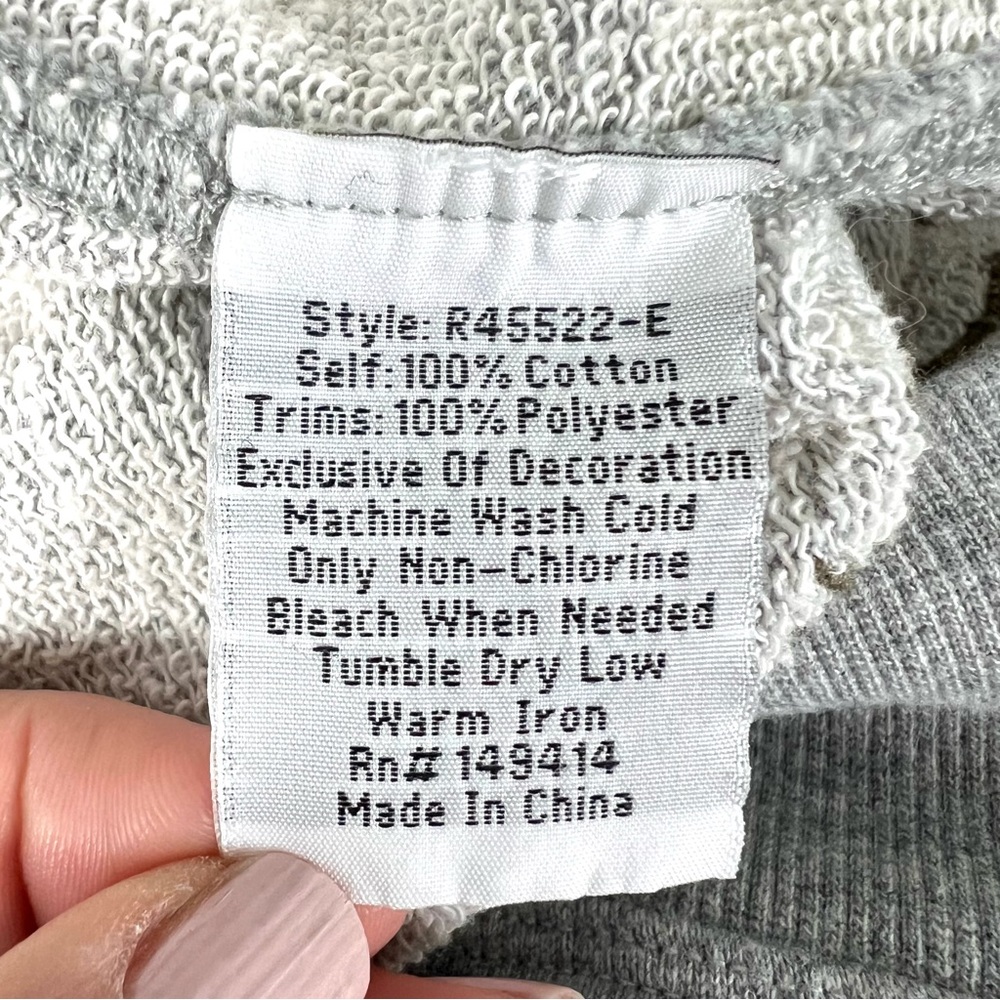 JOHNNY WAS California Raglan Gray Multicolor Embroidery Cotton Sweatshirt Sz XL - Picture 16 of 16